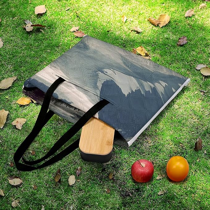 Zipper Alaska Mountains Style Picnic Mat Suitable for Travel Camping Park Or Home Use
