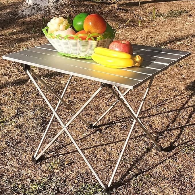 Portable Folding Camp Table with Carry Bag Outdoor Table for Picnic Fishing Hiking and Travel No Assembly Required Easy to Carry