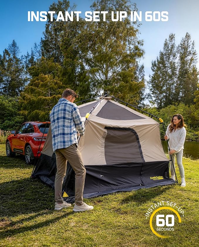 FanttikOutdoor Zeta C12 Pro Max Instant Cabin Tent &amp FanttikOutdoor Beta C6 Apex SUV Tent