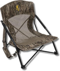 Browning Strutter Hunting Chair – Low-Profile Folding Turkey &amp Predator Chair in Realtree Legacy with Rotating Feet Steel Frame Carry Strap &amp Compact Design for Hunting and Camping
