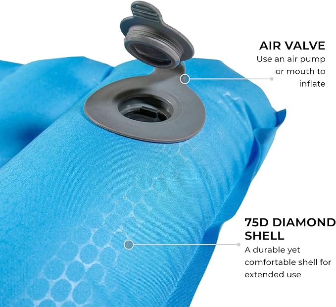 Teton Altos Inflatable Sleeping Pad Sleeping Mat for Camping Backpacking Hiking Budget Friendly and Durable