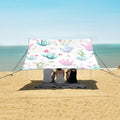 Bolaz Beach Canopy Tent Sun Shade9'×10.5' Large Family Beach Shade UPF50+- Outdoor Shade for Camping Trips FishingWatercolor Cute Cactus Pattern