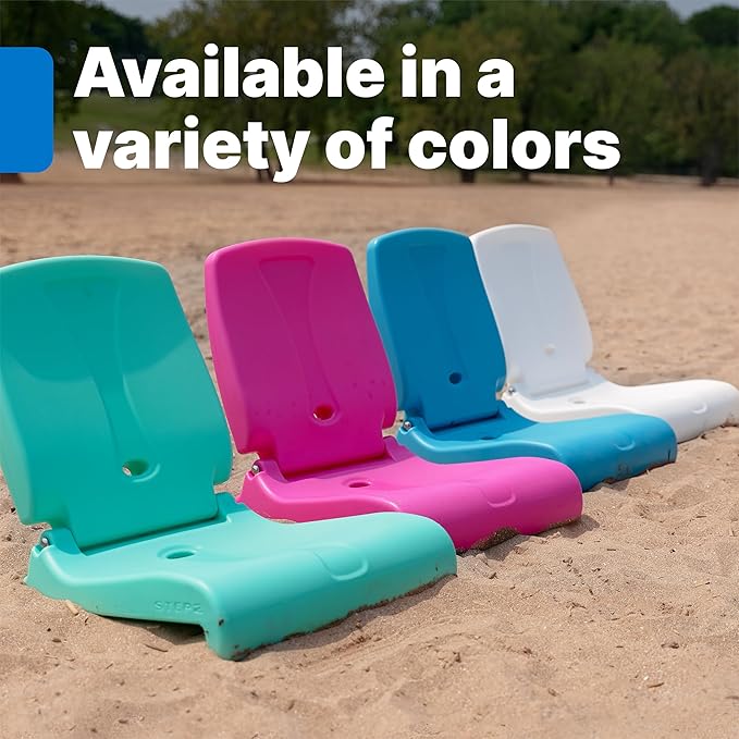 Step2 Folding Flip Seat Lightweight Portable Outdoor Chair for Poolside Camping Beach Boats Tailgates Durable Ground Chair with Back Support for Adults Bright Pink