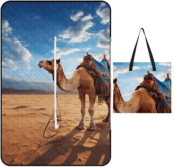 Zipper Camel Sky Style Picnic Mat Suitable for Travel Camping Park Or Home Use