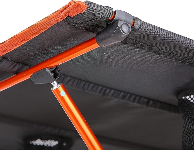 Cascade Mountain Tech Ultralight Camp Table - Lightweight for Backpacking Camping Sporting Events Beach and Picnics with Carry Bag - Black/Orange