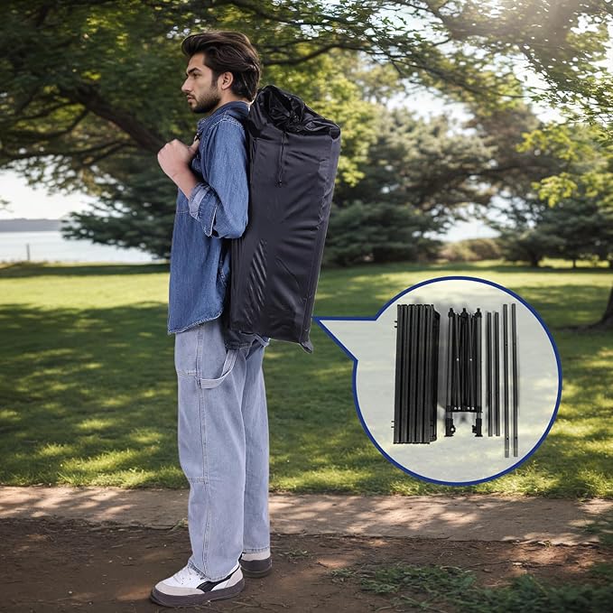 Outdoor Folding Table with Carrying Bag Roll-Up Rectangular Table Large Capacity Ultralight Dinner Desk for Picnic Camping Trip Beach BBQ