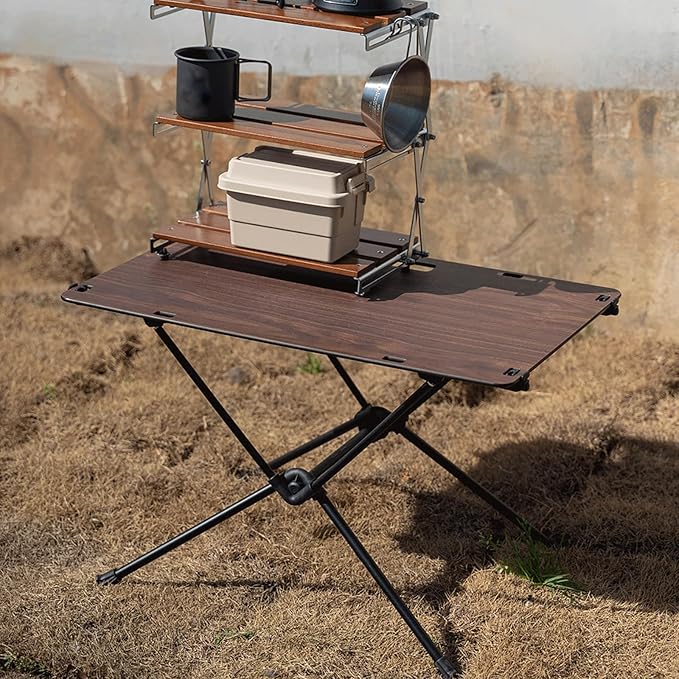 Folding Metal Aluminum Alloy Storage Rack Folding Shelf Storage Display Rack Desktop Storage Rack Camping Storage Rack