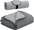 Tirrinia Large Waterproof Outdoor Blanket Soft Warm Windproof Stadium Blanket with Sherpa Fleece and Foldable for Outdoor Sport Baseball Football Beach Concerts Car