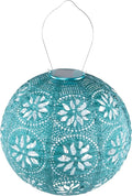 Allsop Soji Stella - Brights Geo Palm - 12 Outdoor Solar Lantern - Mineral Green