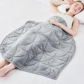 Weighted Lap Blanket 7 lbs for Adults Luxury Soft Small Weighted Blanket Compact Portable Weighted Lap Pad for Relaxation Sleeping Travel All-Season Use Light Grey 40 x 52