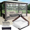 Clear Waterproof Tarp - Transparent PVC Cover for Outdoor Shelter Camping and Garden Protection (4ft - 20ft)(5x7 FT)