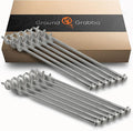 GROUNDGRABBA Screw in Tent Stake for Sand and Loose Ground | Premium Drill Driven Ground Anchor Earth Screws| 12x Pro II Stakes