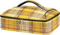 Casserole Carrier Yellow Plaid Insulated Casserole Carrier for Hot or Cold Food Thermal Lunch Tote for Parties Picnic Travel Carry Bag