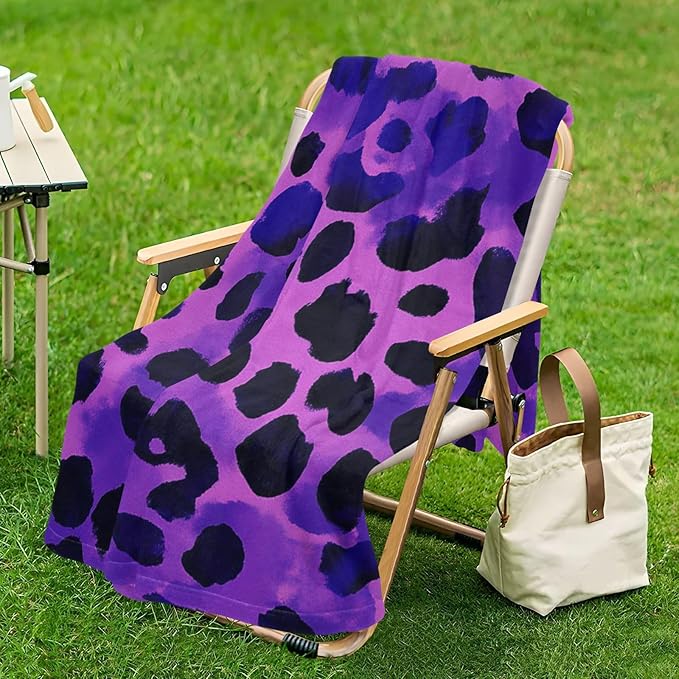 Comfy Throw Blanket Purple Black Leopard Teen Throw Blanket 50x70