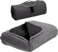 Tirrinia Large Waterproof Outdoor Blanket Soft Warm Windproof Stadium Blanket with Sherpa Fleece and Foldable for Outdoor Sport Baseball Football Beach Concerts Car