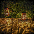 2 Pack Solar Hummingbird Lanterns Outdoor Hanging Decor LanternWaterproof Hollow Out Metal Decorative Garden LightGraceful Decoration for PatioYardLandscapeWalkwayFestival