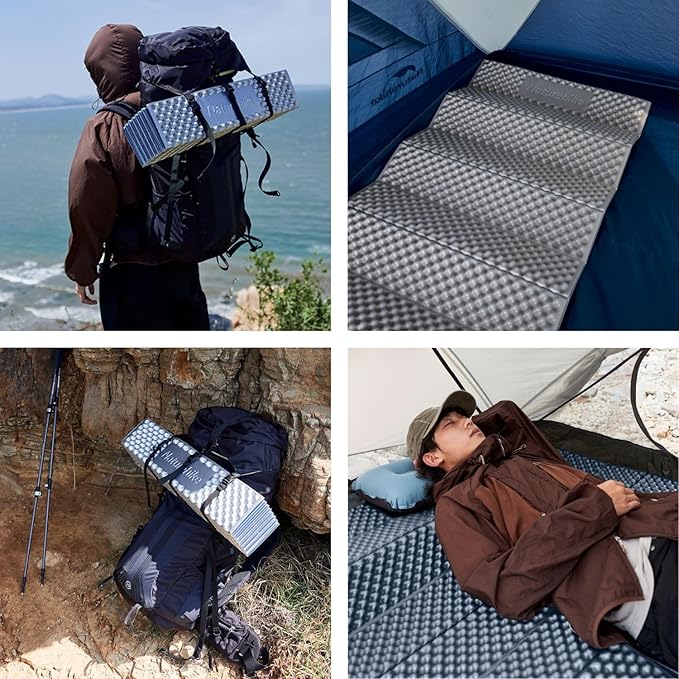 Naturehike Ultralight Foam Sleeping Pad - R1.8/R2.6/R3.0 Closed Cell Mattress Thick Portable Folding Mat for Backpacking Waterproof &amp Compact for Camping Hiking Travel and Car Camping