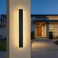 Modern Linear Outdoor Wall Lights 24 LED Exterior Wall Sconce for Porch &amp Garage IP65 Waterproof Architectural Facade Lighting 3CCT Dimmable Matte Black Fixture for Front Door Entryway