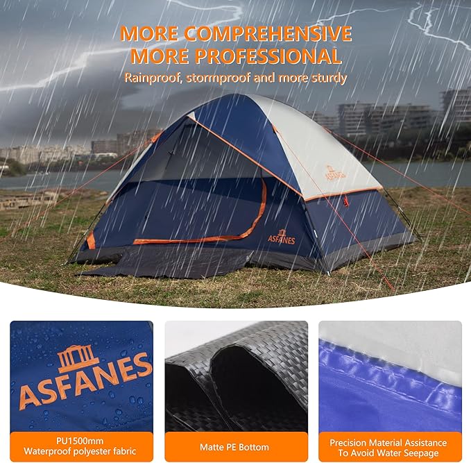 2-12 Person Tents for Camping Waterproof Backpack Double Layer Tents Perfect Picnics Fishing and Backyard Camping