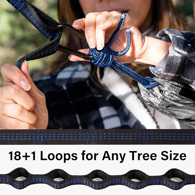 Kootek Camping Hammock Portable Hammocks with Tree Straps &amp Attached Carry Bag Camping Essentials Gear Perfect for Outside Indoor Hiking Beach Backpack Travel