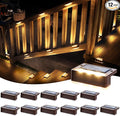 SOLPEX Solar Fence Lights Solar Deck Lights Outdoor Waterproof Solar Powered for Step Stair BalconyFront PorchGarden WalkwayYard Patio Decor IP65 Waterproof (12 Pack Warm White) 6 LEDs