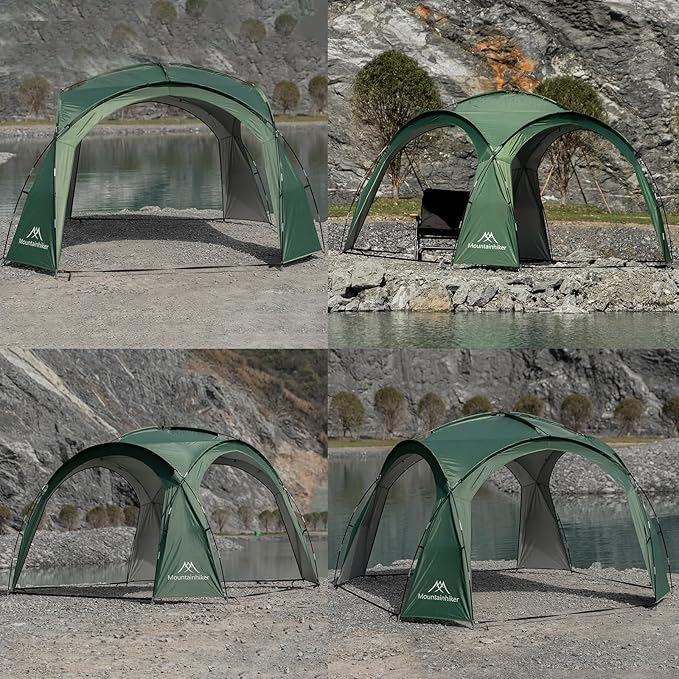 Mountainhiker Dome Tent – (160 * 160 * 90in) UV Protection Waterproof Windproof Outdoor Shelter for 5-8 People Easy to Set Up for Camping Beach and Hiking