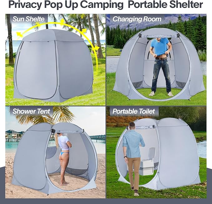 Alvantor Pop Up Screen Tent House Room Instant Outdoor Camping Canopy Sun Shelter Gazebo for Patio Backyard &amp Deck Privacy Tent(2-10 People 8'x8' 10'x10' 12'x12')