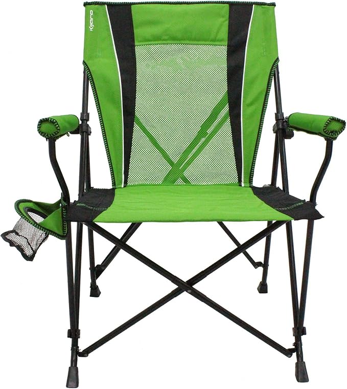 Kijaro Enjoy Versatile Folding Sports Outdoor Chair &amp Lawn Chair Dual Lock Feature Ireland Green (Hard Arm)