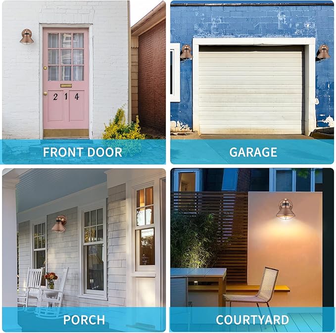 LONEDRUID Motion Sensor Outdoor LED Barn Light Dusk to Dawn Exterior Wall Lantern Waterproof Outside Sconce Lighting Fixtures Farmhouse Wall Mount Porch Lamp for House Garage Patio