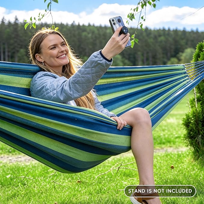 SUNCREAT Hammocks Outdoor Camping Double Hammock Hammock Replacement for Stand Blue &amp Green