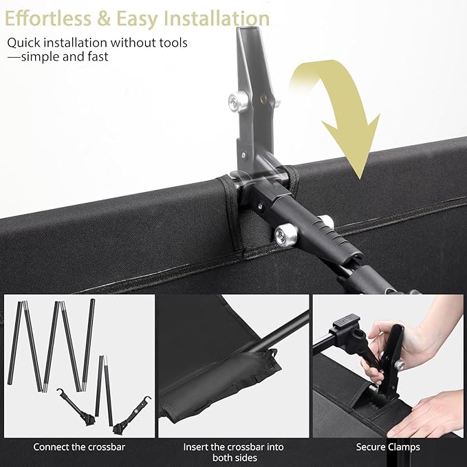 Anbte Ultralight Folding Camping Cot Comfortable Portable Camping Cot Supports 275 lbs with Storage Bag &amp Side Pocket Lightweight Folding Bed for Outdoor Travel Tent Indoor Emergency Bed Black
