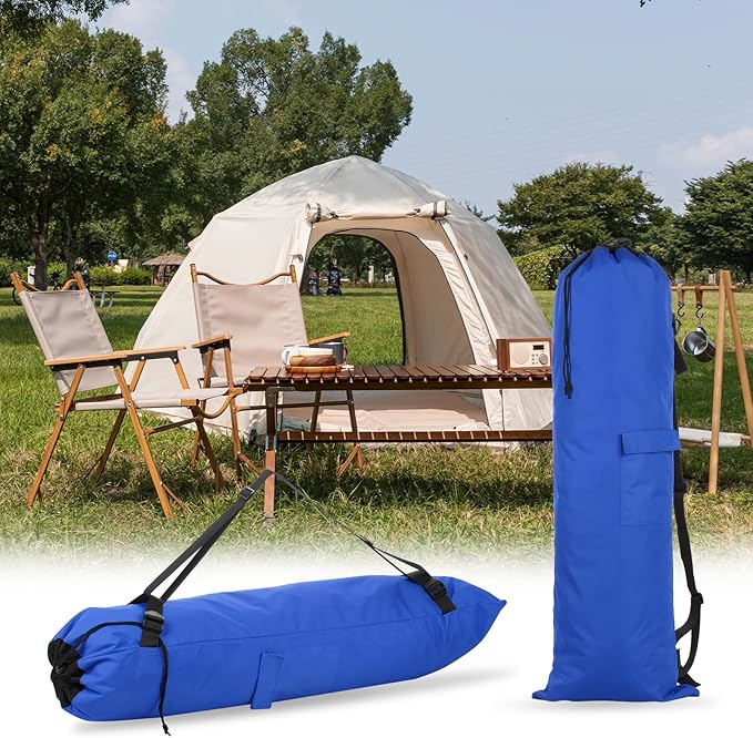 PATIKIL Foldable Camp Chair Replacement Bag Camping Chairs Folding Chair Carry Bag with Adjustable Shoulder Strap for Outdoor Camping Fishing Storage Blue