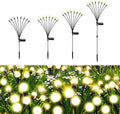 Firefly Lights Solar Outdoor 8 Modes 800mAh Swaying Solar Firefly Garden Lights Stakes Outdoor Waterproof for Outside Yard Patio Plant Christmas Holiday Garden Decor Warm White(4 Pack)