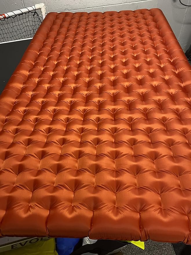 Big Agnes Rapide SL - Insulated Sleeping Pad Ultralight All Season Compact Backpacking and Hiking Pumphouse Sack Included Orange 40X72 Double Wide