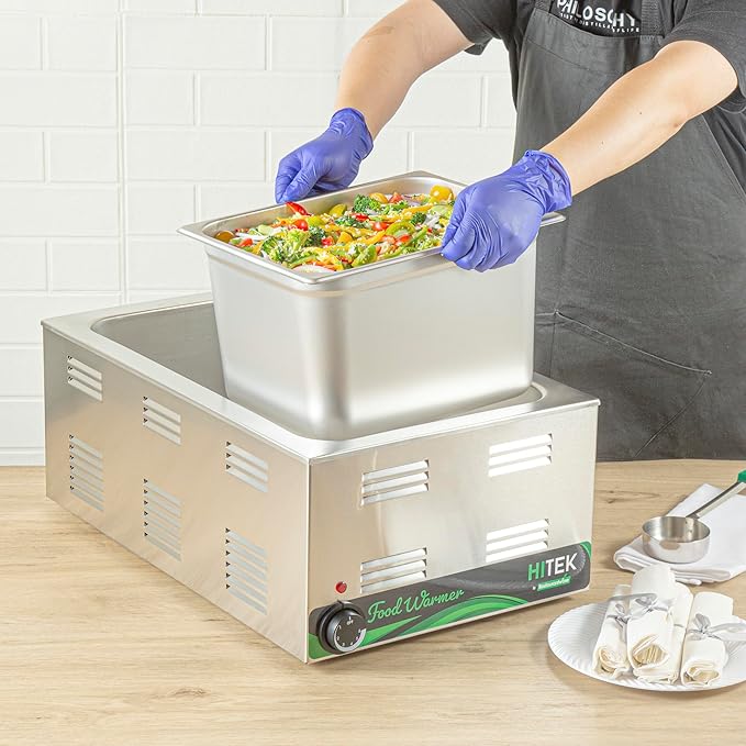 Restaurantware-Kitchen Tek 1/2 Half Size Steam Table Pan 1 Anti-Jam Steam Pan - Lid Sold Separately 8â€ Deep 24 Gauge Stainless Steel Freezable For Catering Event And Party