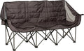 Lippert Campfire Folding Couch - Dark Grey High-Loft Foldable Sofa Dual Cup Holders Power Coated Steel Frame Durable 600D Outdoor Polyester Fabric 500 lb. Capacity 2022114796