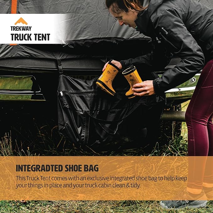 Offroading Gear 6.5ft Truck Bed Camping Tent w/Awning | Waterproof | Portable | Compatible with F150| Ram| Sierra| GMC| Nissan| Etc.
