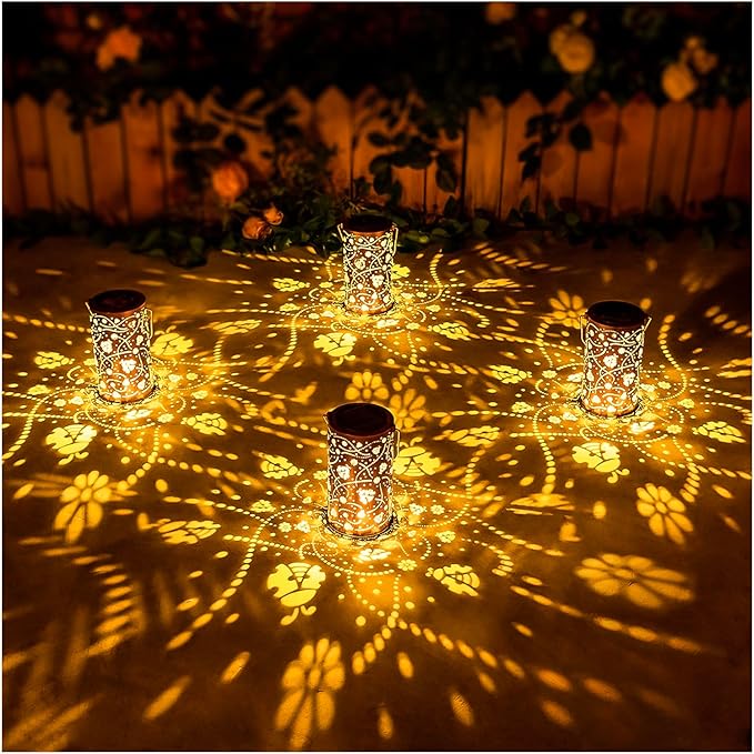 Ladybug Solar Lanterns Outdoor Waterproof Hanging Solar Lights Ladybug Gifts for Women Men Metal Decorative LED Ladybug Lanterns for Garden DecorYardPatioLawnTabletopPathwayLandscape