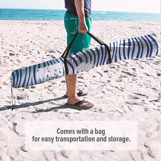 Qipi Beach Cabana - Easy to Set Up Canopy Waterproof Portable 6' x 6' Beach Shelter Included Side Wall Shade with UPF 50+ UV Protection Ultimate Sun Umbrella - for Kids Family &amp Friends