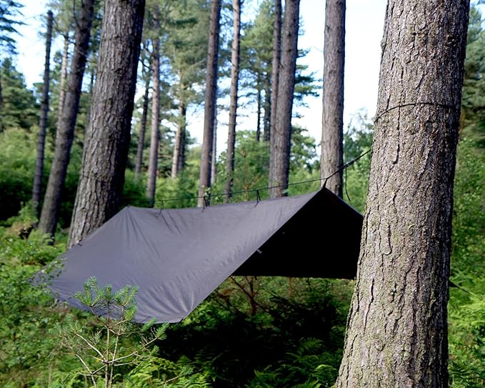 DD Hammocks - DD Tarp XL - Coyote Brown (15ft x 10ft) - 100% Waterproof Lightweight &amp Multifunctional Rainfly Extra Large Tarp Tent Shelter for Camping Bushcraft &amp Hiking Adventure