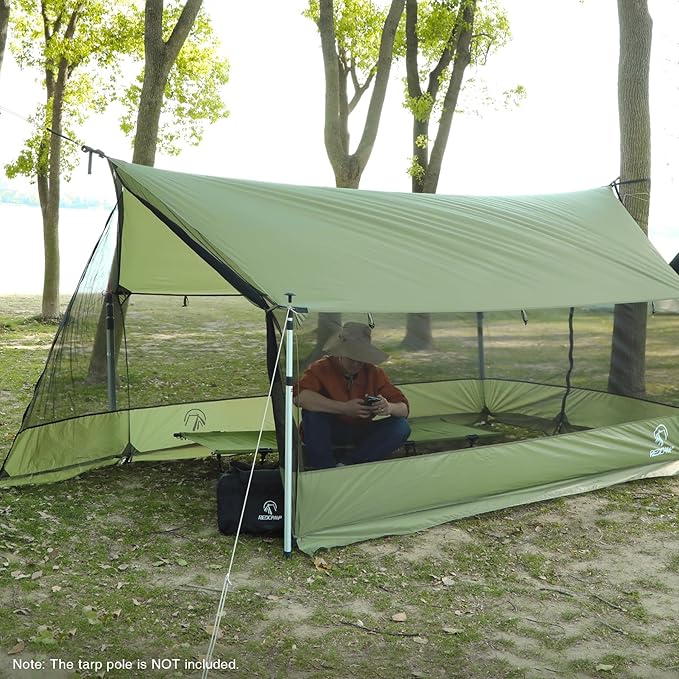 REDCAMP Large Hammock Hot Tent with Stove Jack Waterproof &amp Windproof Winter Wall Tent with Snow Skirt Ultralight 4 Season Tents for Camping Hiking Bushcraft Backpacking Hunting