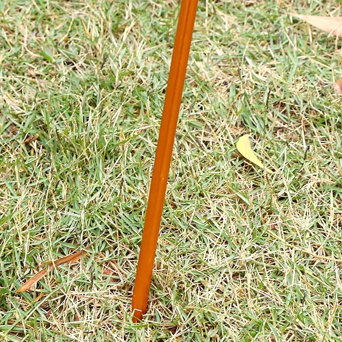 Aluminum Alloy Tent Poles 2Pcs Camping Tent Support Rods Bar Replacement Accessories Awning Frames Kit for Outdoor Camping Hiking Backpacking Travel Gold