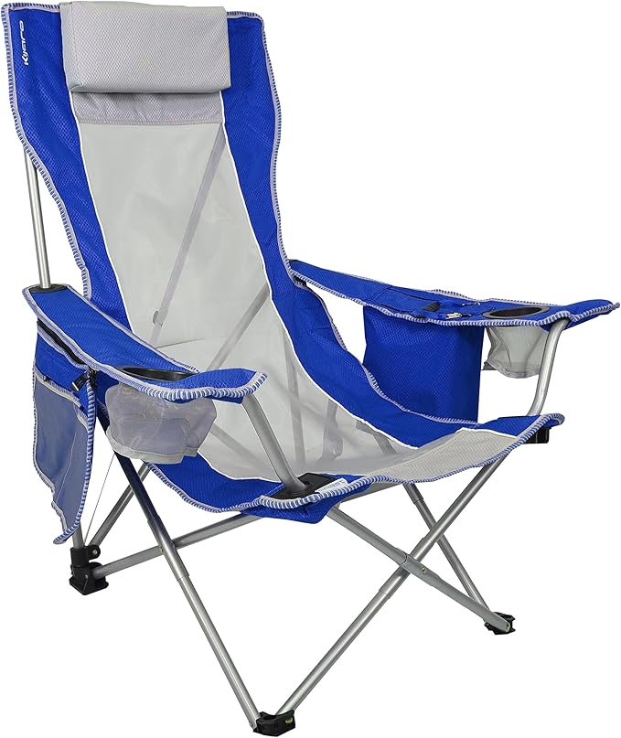 Kijaro Beach Sling Chair with Cooler Pocket - Various Fun Colors &amp Patterns - Perfect Beach Folding Chair and Camping Chair - Includes a Detachable Pillow