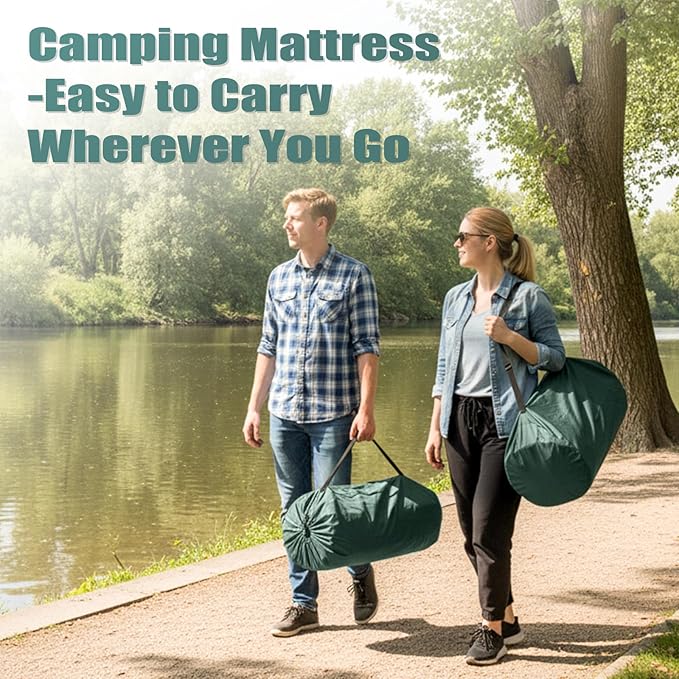 Self Inflating Sleeping Pad with Electric Pump and Pillow 3.15 Ultra-Thick Memory Foam Camping Pad Portable 4-Season Camping Mats Pad Cushions Camping Essentials Gear for Travel Tent Car