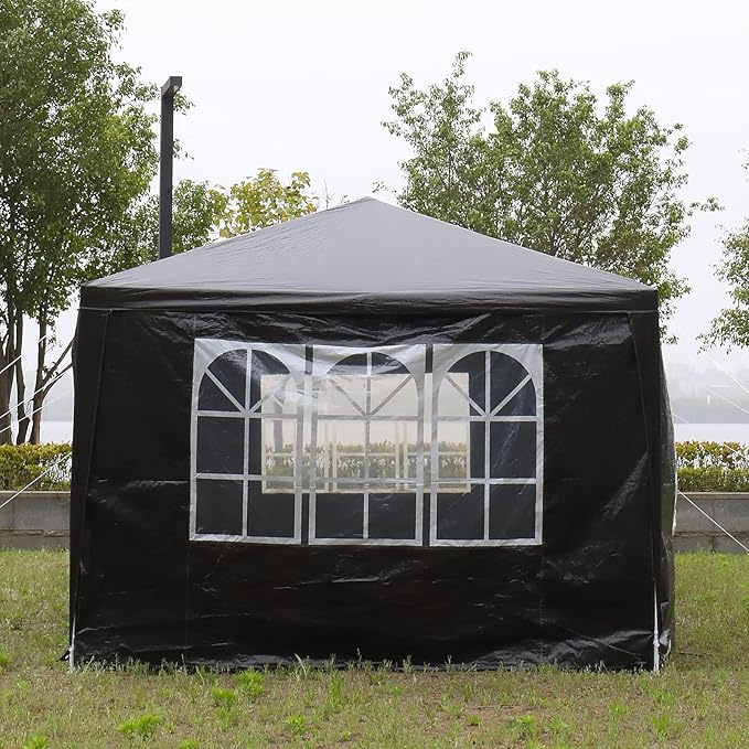 10'x30' Outdoor Party Tent with 8 Removable Sidewalls Waterproof Canopy Patio Wedding Gazebo Black