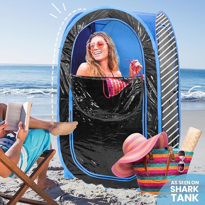WeatherPod 1-Person Pop-Up Pod with Tinted Panels – Pop-Up Weather Pod Protection from Cold Wind and Rain with Added Privacy