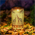 Giraffe Solar Lanterns Outdoor Waterproof Hanging Solar Lights Giraffe Gifts for Women Men Metal Decorative LED Giraffe Lanterns for Garden DecorYardPatioLawnTabletopPathwayLandscape