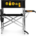 Picnic TIME Disney The Incredibles Sports Chair with Side Table Folding Beach and Camp Chair Portable Outdoor Chair with Carry Strap and Storage Pockets (Black)