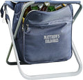 Let's Make Memories Personalized Backpack Cooler Travel Chair - for Dad Grandpa 16”Lx15”Wx22”H