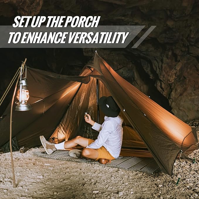 OneTigris Tetra Ultralight Tent Upgraded 1-2 Person Waterproof 3 Season Ideal for Camping Hiking Trekking Backpacking Bushcraft